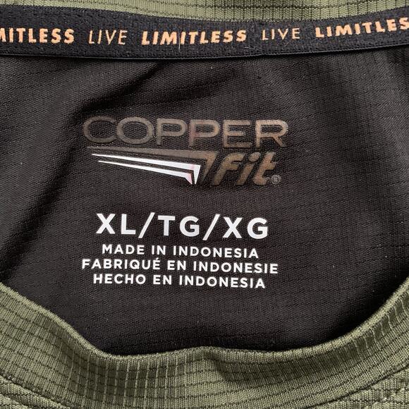 Copper Fit Shirt Men's XL Gray T-Shirt Stretch Live Limitless Compression - Picture 2 of 6